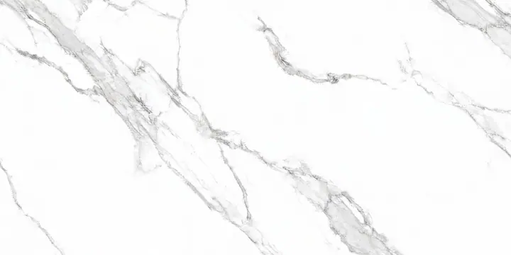 Porcelanato Carrara Polaris, pieza de 60 × 120 cm